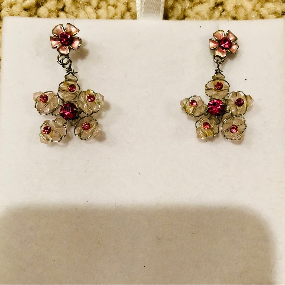 Beaded flower earrings